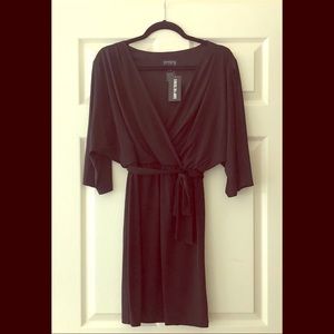 NWT Wrap Black Dress